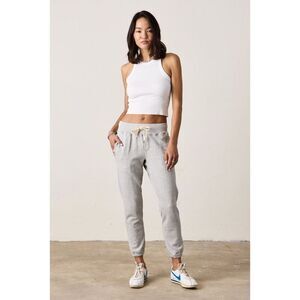 NSF Amaya Fitted Crop Ribbed Tank Soft White Size Large